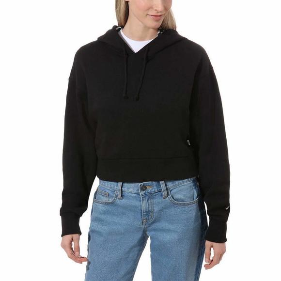 VANS woman hooded sweatshirt VN0A47TMBLK STRAIGHTENED OU M - Picture 2 of 2
